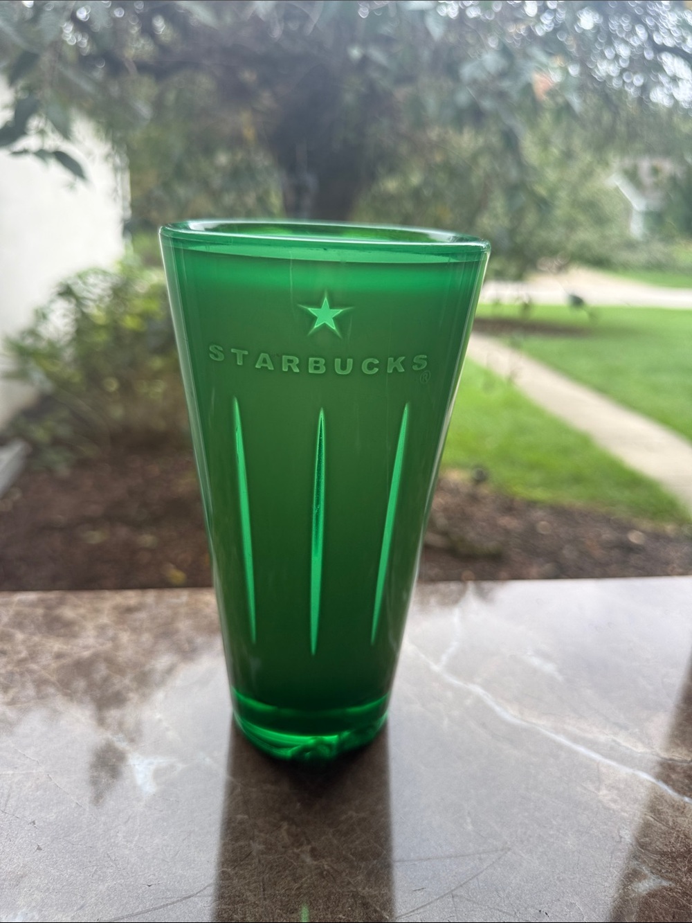 Starbucks Green Translucent Embossed Tumbler